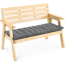 JEMIDI Bench Cushion Seat Cushion for Bench - 120 x 40 cm - Cushion Pallet Cushion - Upholstered Cushion for Garden Bench Hollywood Swing - Grey