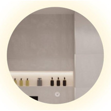 SensaHome Round Bathroom Mirror Unframed with LED Lighting - Dimmable - Wall Mirror - 70cm