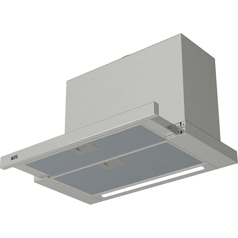 Gartraukis AEG DPE5660M Plokščias gaubtas 60 cm pilkas 660 m³/h