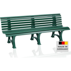 Blome Borkum Bench - Garden Bench for Garden, Balcony, Patio, Park Bench in Green, 4 Seater, Made in Germany