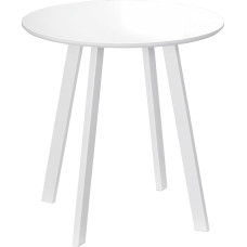 HOMCOM valgomojo stalas 72 x 72 cm, apvalus virtuvės stalas 2 asmenims, modernus valgomojo stalas su įstrižomis kojomis, stalas virtuvei, valgomajam ir svetainei, baltas