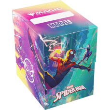 Gamegenic, Magic: The Gathering - Marvel's Spider-Man Soft Crate 80+ - Spider-Man/Spider-Gwen, Holds 80+ Double Sleeved Cards, Includes Token Box
