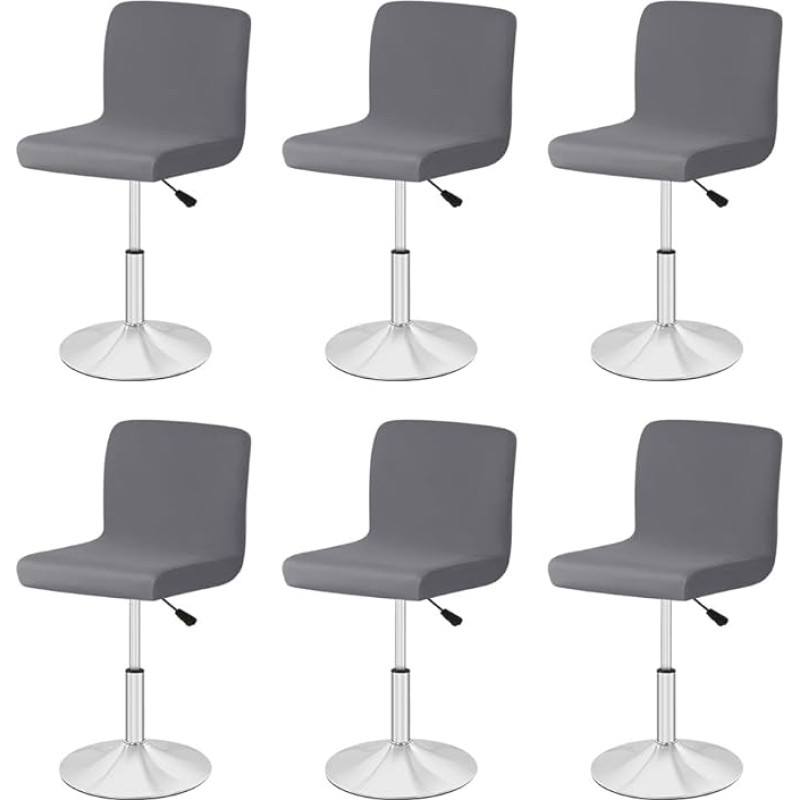 Set of 6 Covers for High Chairs, Dining Room Chair Covers, Stretch Chair Covers, Bar Stool Cover, Removable and Washable, Dining Room Chair Slipcover for Home, Kitchen, Hotel, Restaurant