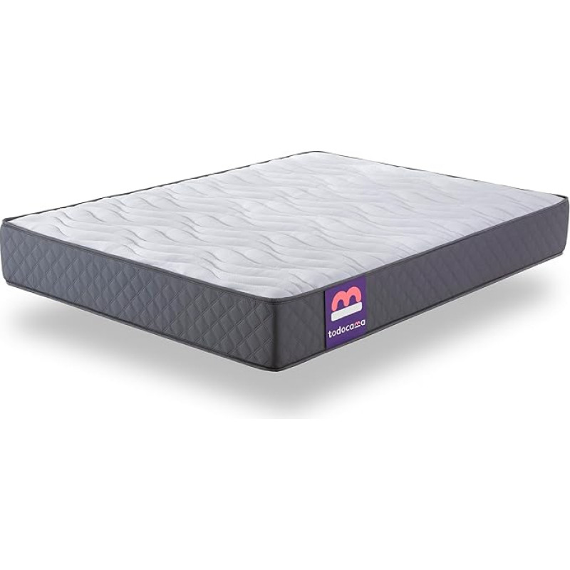 Todocama - 100 x 190 cm Pure Flow Max daugiasluoksnis čiužinys su atminties putomis, 21 cm aukščio, vidutinio stiprumo / didelio stiprumo, apsaugantis nuo dulkių erkių, antibakterinis ir hipoalerginis