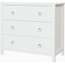 Komoda su 3 stalviršiais, šviesi, stalviršis Schrank, modernus stalviršis šlafui, kambariui, butui ir biurui, 80x40x74cm