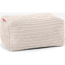 Lounge Pug maža kojinė Pouf, dramblio kaulo spalvos velvetinis audinys, Pouf Bean Bag taburetė Gyvenamasis kambarys