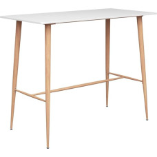 vidaXL Baro stalas Baro stalas Bistro stalas Virtuvės stalas Lounge stalas Valgomasis stalas Baltas 120 x 60 x 105 cm Metalas MDF