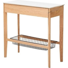 Eingangsbereich Tisch Home Decor, Moderner Beistelltisch aus Eiche - Sofatisch aus Massivholz, dünne Konsole for das Wohnzimmer