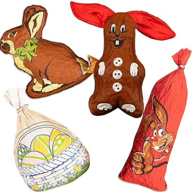 WURSTBARON saliamio velykinis dovanų rinkinys, 4 dalių dešrelių pakuotė su velykiniu zuikiu ir velykiniu kiaušiniu, dešrelių dovanų dėžutė iš Bavarijos