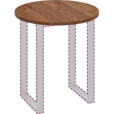 vidaXL Table Top, Light Brown, Diameter 70 x 2.5 cm, Solid Oak Wood, Modern Round Oak Table Top, Reversible Design, Stylish Dining Area, Practical Furniture for Living Room