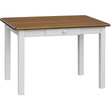 k koma Dining Table Kitchen Table Solid Pine Restaurant with Drawer Manufacturer New Oak (80 x 110)