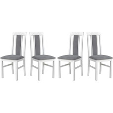 NILO 2 SORO 90 Medinės valgomojo kėdės 120 kg Buko masyvo kėdės 4 medinių kėdžių rinkinys Virtuvės kėdės 4 kėdžių rinkinys Pagaminta ES Balta