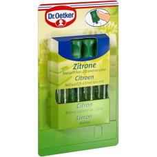 Dr. Oetker Natural Lemon Flavouring, Pack of 4, 2 ml Each Tube, Liquid Aroma Drops in Resealable Tubes, for Refining Pastries, Sweets & Desserts, Vegan