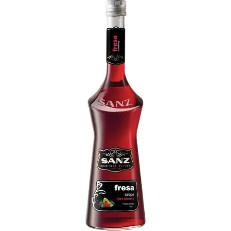 Sanz braškių sirupas, braškių skonio sirupas, 700 ml butelis