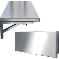 Wandklappbarer Tisch Aus Edelstahl 304, Küchentisch/Computertisch, Platzsparend Wandtisch Wandmontierter Klapptisch Für Waschküche Stabil Und Robust(110 * 35cm)