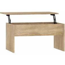 vidaXL Kavos staliukas Reguliuojamo aukščio kavos staliukas Šoninis staliukas Svetainės staliukas Sofos staliukas su laikymo vieta Sonoma ąžuolas 80 x 50,5 x 41,5 cm Medienos medžiaga