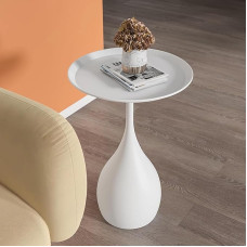 TONG TONG apvalus staliukas, kavos staliukas, apvalus, mažas staliukas, svetainės staliukas, naktinis staliukas, sofos staliukas miegamajame, sofos staliukas, naktinis staliukas (balta balta balta)