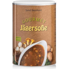Sanct Bernhard Gourmet Hunter's Sauce Vegetariškas ir be glitimo padažas su rinktiniais, aromatingais grybais ir pikantiškomis voveraitėmis 280 g