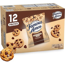Famous Amos Classic Chocolate Chip Cookies 28ml Bag (Pack of 12)