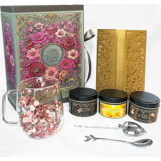 GESCHENKBOX FÜR EINE WUNDERBARE OMA - OMA GESCHENK - 3 Premium Teeses - Tasse - Teesieb - Kleiner Löffel - Grußkarte - Geschenkidee Weihnachten Geburtstag Muttertag - TÉTI