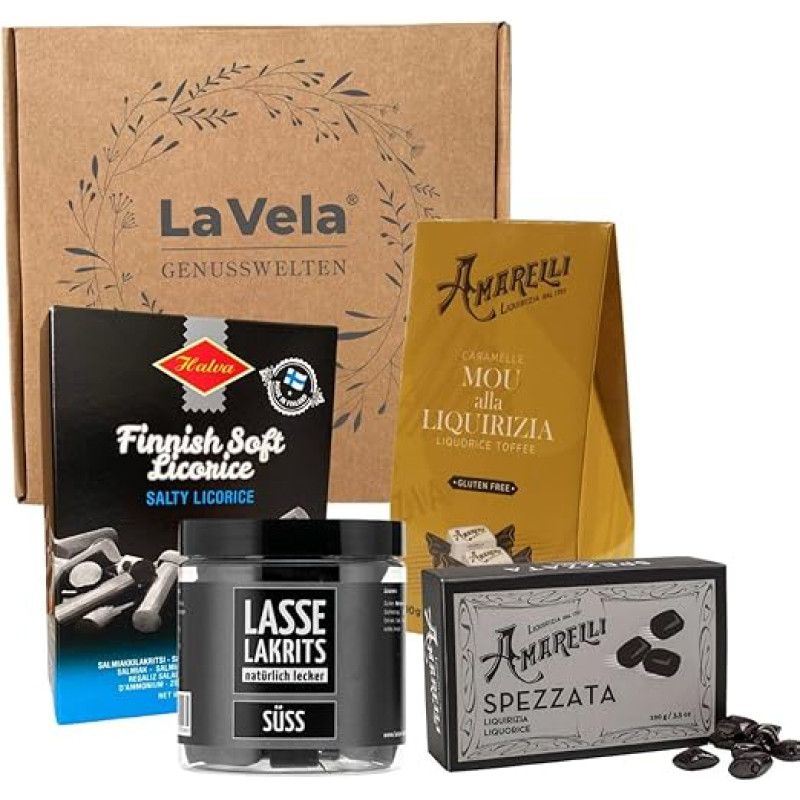LA VELA Genusswelten saldžiųjų ir sūriųjų saldymedžių rinkinys, 4 rūšys, 555 g, degustacinis rinkinys