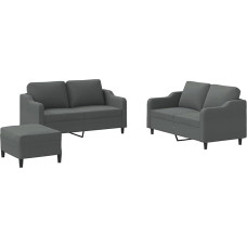 Tamsiai pilka dvivietė 120 cm sofa su kojų pagrindu - patogi, tvirta ir skirta poilsiui | Svetainė, Miegamasis Modelis3201811