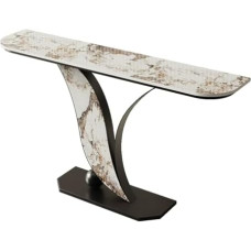 Konsolinis stalas, įėjimo stalas, sofos stalas, dekoratyvinis stalas už sofos, modernus akcento stalas, prieškambario fojė stalas gyvenamajame kambaryje (juoda-A, 80 cm)