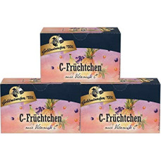 Goldmännchen Tea C Fruits, 20 atskirai užspaudžiamų arbatos maišelių, 3 pakuotės (3 x 50 g)
