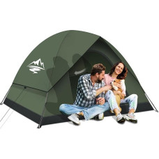 2-3 asmenų palapinės - Ultralight Camping Tent Dome Tent vėjo atspari 3-4 sezonų palapinė su nuimamu išoriniu palapinės brezentu, mažo dydžio pakuotė, tinka stovyklavimui, žygiams su kuprine šeimoms