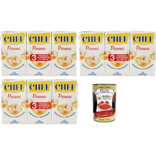 Parmalat Panna chef Cream per Cucinare Grietinėlė maistui gaminti, dviguba grietinėlė maistui gaminti 3 x (3 x 125 ml) + Italian Gourmet Polpa 400 g
