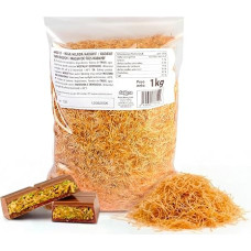 dekora Kadayif Angel Hair tešlos siūlai Dubajaus šokoladui, 1 kg, smulki Kataifi masė traškiems rytietiškiems desertams be cukraus, be laktozės, Halal