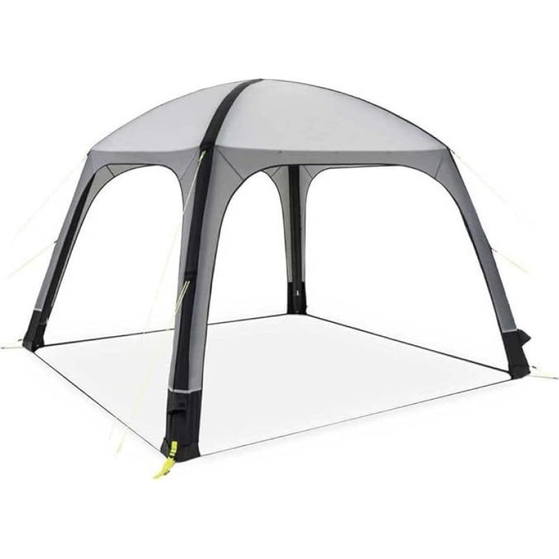 KAMPA Air Shelter 300 - pripučiama 3 x 3 m dydžio šventinė palapinė - tentas su 6000 mm hidrostatine galvute - su šoninėmis sienelėmis, rankiniu siurbliu ir kaiščiais - kempingo pavėsinė ir apsauga nuo saulės