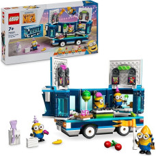 LEGO 75581 Despicable Me 4: Minions and the Party Bus, dovanų idėja Minions gerbėjams, vaikiškas žaislas su 4 mini figūrėlėmis berniukams ir mergaitėms nuo 7 metų