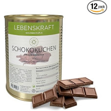 Lebenskraft Finest chocolate cake in a tin (12 large box) extremely long shelf life, for occasions of all kinds, worth gold in difficult times.