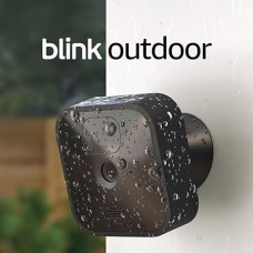 Blink Outdoor | Belaidė, oro sąlygoms atspari HD apsaugos kamera su dvejus metus veikiančia baterija ir judesio aptikimo funkcija | 3 kamerų sistema