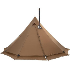OneTigris NORTHGAZE 2.0 Teepee palapinė 2-4 žmonėms Lauko palapinė su krosnies skylės dangčiu 4 sezonų palapinė Vandeniui atspari 3000 mm piramidės formos palapinė (nailonas)