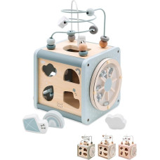wunderwunsch - Asmeninis medinis motorinių įgūdžių kubas - Montessori kubas - Kūdikių motorinių įgūdžių žaislas nuo 1 metų - Vaikų žaislas 18 mėnesių