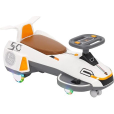 Vaikiškas elektrinis automobilis, 2 paleidimo režimai, elektrinis stumdomas automobilis su pedalais, elektrinis vaikiškas automobilis su 360° vairavimo kampu, apsauga nuo pakrypimo ir supimo funkcija, važiuojanti transporto priemonė su šviesomis ir muzika