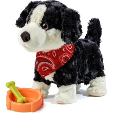 Interaktyvus pliušinis žaislas šuns žaislas vaikams bėgioti, kalbėti, loti, vizginti uodegą, elektrinis balsu valdomas pliušinis šuo, pliušinis žaislas, mažas gyvas augintinis nuo 3 metų