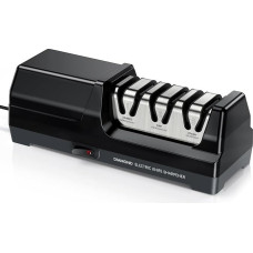 Elektrinis peilių galąstuvas su 100% deimantu, profesionalus 3 pakopų 20 laipsnių virtuvinių peilių galąstuvas su tiksliu kampo kreipikliu stambiems peiliams, taisymui (juodas)