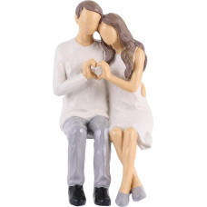Geschenk zum Jahrestag, Hochzeit, für Paare, Eltern, Ehefrau, Ehemann, romantische Herzdekoration, sitzendes Paar, Skulptūra, Liebesstatue für Sie und Ihn, Jahrestag, Hochzeit, Valentinstag