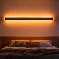 30 W LED sieninis šviestuvas, skirtas miegamajam, koridoriui, gyvenamajam kambariui, laiptinėms, vaikų kambariui, juodas, su nuotolinio valdymo pulteliu, aukštyn žemyn nukreiptas sieninis šviestuvas, juodas, skirtas miegamajam, koridoriui, gyvenamajam kam