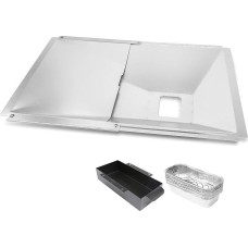 GFTIME Universalus riebalų padėklas su lašėjimo dėže, nuo 38 cm iki 65 cm, reguliuojamas lašėjimo indas, skirtas 