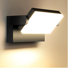 ledmo 60 W LED sieninis šviestuvas lauke/uždaroje patalpoje 5000 liumenų modernus sieninis šviestuvas lauke šiltai balta 3000 K lauko sieninis šviestuvas su 360° pasukamu LED skydeliu lauko šviestuvas, atsparus vandeniui IP65, skirtas patio įėjimui į sodą