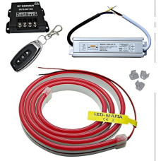 12 V / 230 V (maitinimo šaltinis) + nuotolinio valdymo pultelio reguliatorius + LED juostos šviesa po stalu apšvietimas pirties lempa šiltai balta