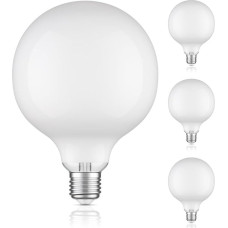 ledscom.de E27 LED Globe Filament Light Extra Matt G125, 4W = 39W, šiltai balta (2700K), 450 lm, taip pat atsparus oro sąlygoms, 4 vnt.