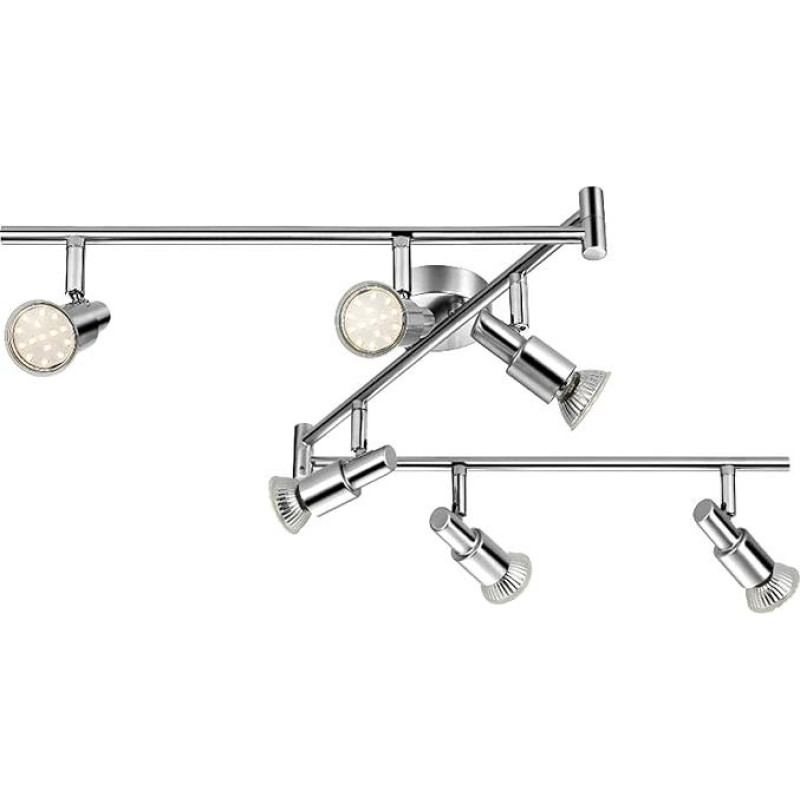 3 lemputės, pasukamos ir pasukamos, 3 W GU10, 230 V, IP20, metalinės, šiltos baltos spalvos, skirtos virtuvei, svetainei, miegamajam