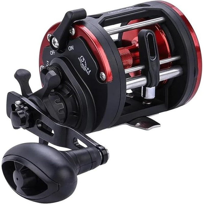 Spinnrolle Meeresrolle Große Schnurkapazität Baitcastingrolle Trolling Angelrollen Handguss Karpfenrolle Roller