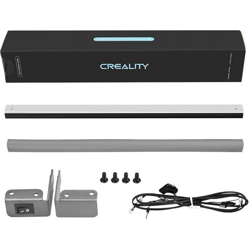 Creality 3D-Drucker LED Lichtleisten Kit, Ender 3 V3 Plus LED Licht Kit 24V 5W Energiesparend Kein Strobe Komfortables und Weiches Licht Einfache Installation Drahtkollektor Nur für Ender 3 V3 Plus