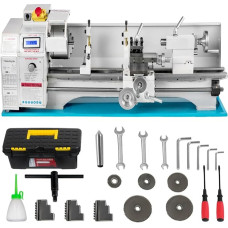 Metalldrehmaschine 220MMx750MM Mini-Tisch-Metalldrehmaschine 1100W Drehmaschine Tischdrehmaschine Bürstenlose Drehmaschine Variable Drehzahl 50-2250RPM für Metallbearbeitung Metal Lathe